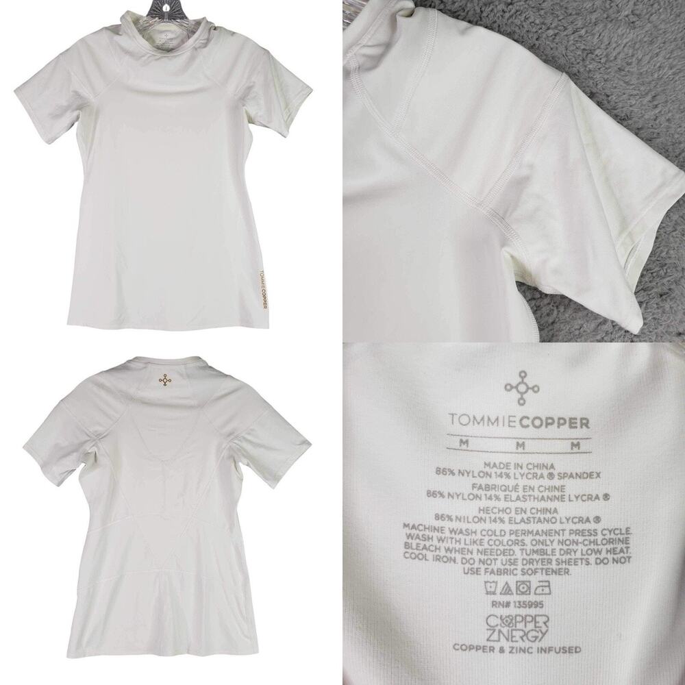 Tommie Copper Shirt Shoulder Support Compression Tee Women’s Size Medium M White
